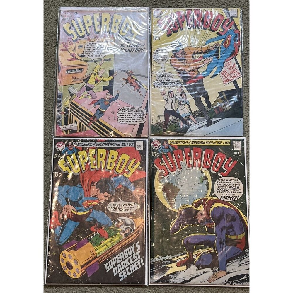 4 SUPERBOY VF Comic Lot 1960 Mighty Boy #85 To 1969 Neal Adams #158, #160, # 161